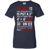 Hockey is easy Ladies Cotton T-Shirt