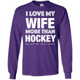 Hockey Wife Cotton Mens Long Sleeve T-shirt