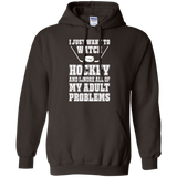 I just want to watch Hockey Pullover Hoodie 8 oz