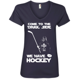Hockey side Ladies V-Neck T-shirt