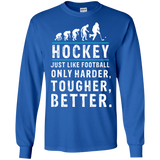 Hockey is better Cotton Mens Long Sleeve T-shirt