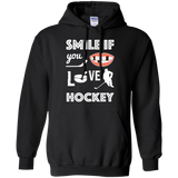 Hockey smile Pullover Hoodie 8 oz