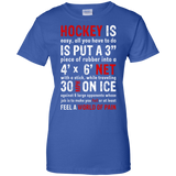 Hockey is easy Ladies Cotton T-Shirt