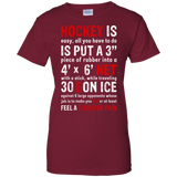 Hockey is easy Ladies Cotton T-Shirt