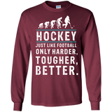 Hockey is better Cotton Mens Long Sleeve T-shirt