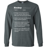 Hockey definition Cotton Mens Long Sleeve T-shirt