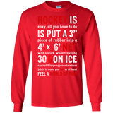 Hockey is easy Cotton Mens Long Sleeve T-shirt