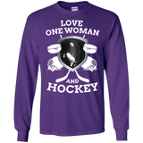 Hockey Love Cotton Mens Long Sleeve T-shirt
