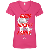 Hockey Family Ladies V-Neck T-shirt