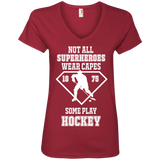 Hockey SuperHeroes Ladies V-Neck Tee