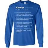 Hockey definition Cotton Mens Long Sleeve T-shirt