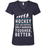 Hockey is better Ladies V-Neck Tee