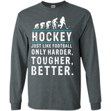Hockey is better Cotton Mens Long Sleeve T-shirt