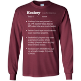 Hockey definition Cotton Mens Long Sleeve T-shirt