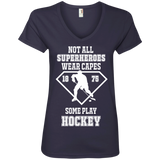 Hockey SuperHeroes Ladies V-Neck Tee