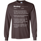 Hockey definition Cotton Mens Long Sleeve T-shirt