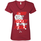 Hockey Family Ladies V-Neck T-shirt