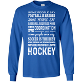 Hockey people Cotton Mens Long Sleeve T-shirt