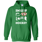 Hockey smile Pullover Hoodie 8 oz
