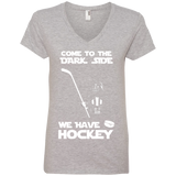 Hockey side Ladies V-Neck T-shirt