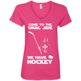 Hockey side Ladies V-Neck T-shirt