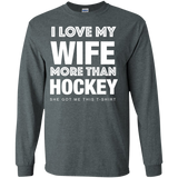 Hockey Wife Cotton Mens Long Sleeve T-shirt
