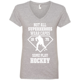 Hockey SuperHeroes Ladies V-Neck Tee