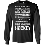 Hockey people Cotton Mens Long Sleeve T-shirt