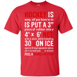 Hockey is easy Cotton T-Shirt