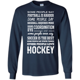Hockey people Cotton Mens Long Sleeve T-shirt