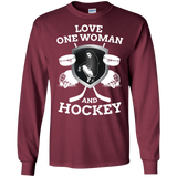 Hockey Love Cotton Mens Long Sleeve T-shirt
