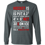 Hockey is easy Cotton Mens Long Sleeve T-shirt