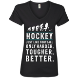 Hockey is better Ladies V-Neck Tee