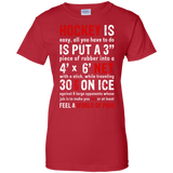 Hockey is easy Ladies Cotton T-Shirt