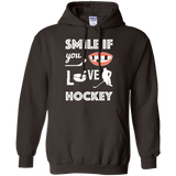 Hockey smile Pullover Hoodie 8 oz