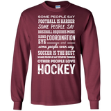 Hockey people Cotton Mens Long Sleeve T-shirt