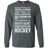 Hockey people Cotton Mens Long Sleeve T-shirt