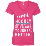 Hockey is better Ladies V-Neck Tee
