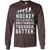 Hockey is better Cotton Mens Long Sleeve T-shirt