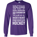 Hockey people Cotton Mens Long Sleeve T-shirt