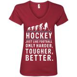 Hockey is better Ladies V-Neck Tee