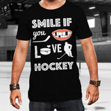 Hockey smile Cotton T-Shirt